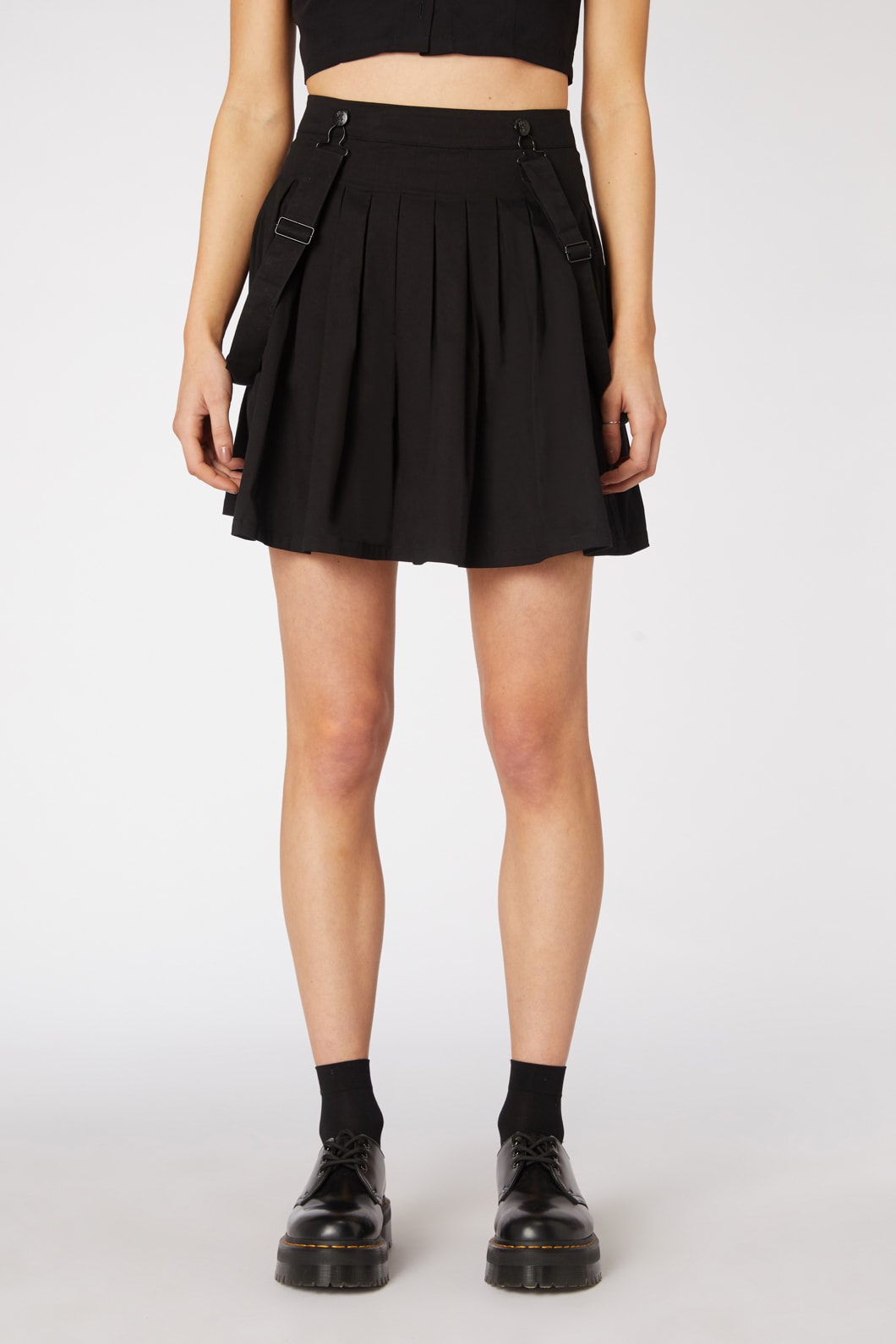No Rules Pleated Twill Pinafore - Dangerfield