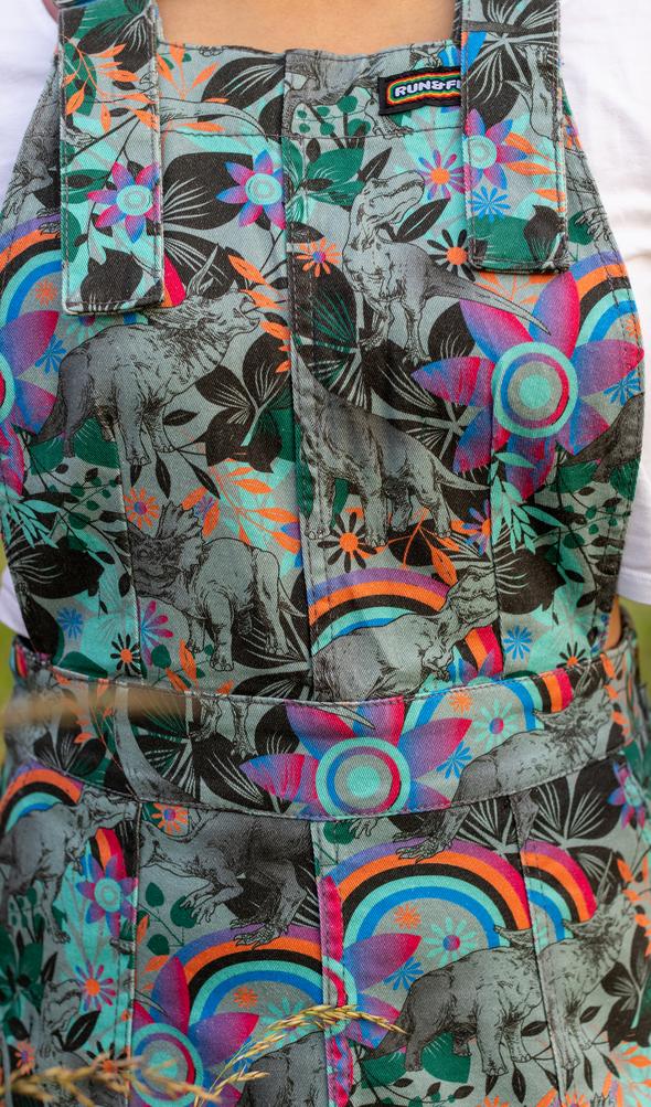 Jurassic Dinosaur Twill Pinafore - Run & Fly