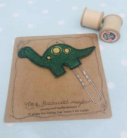 Dinosaur Glitter Bookmark - Bumblebee Design Treasures