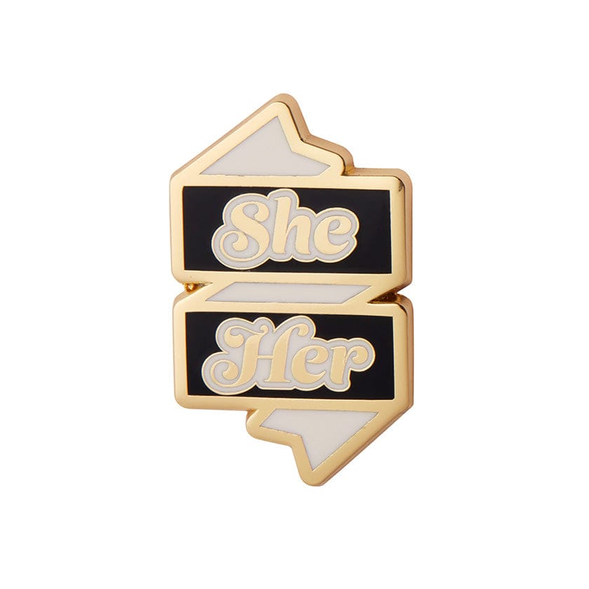 She/ Her Pronoun Enamel Pin Badge - Erstwilder