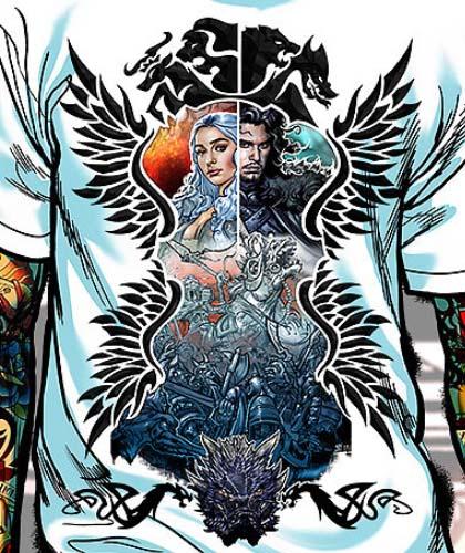 Game of Thrones Fire and Ice T-Shirt - Birchams Art
