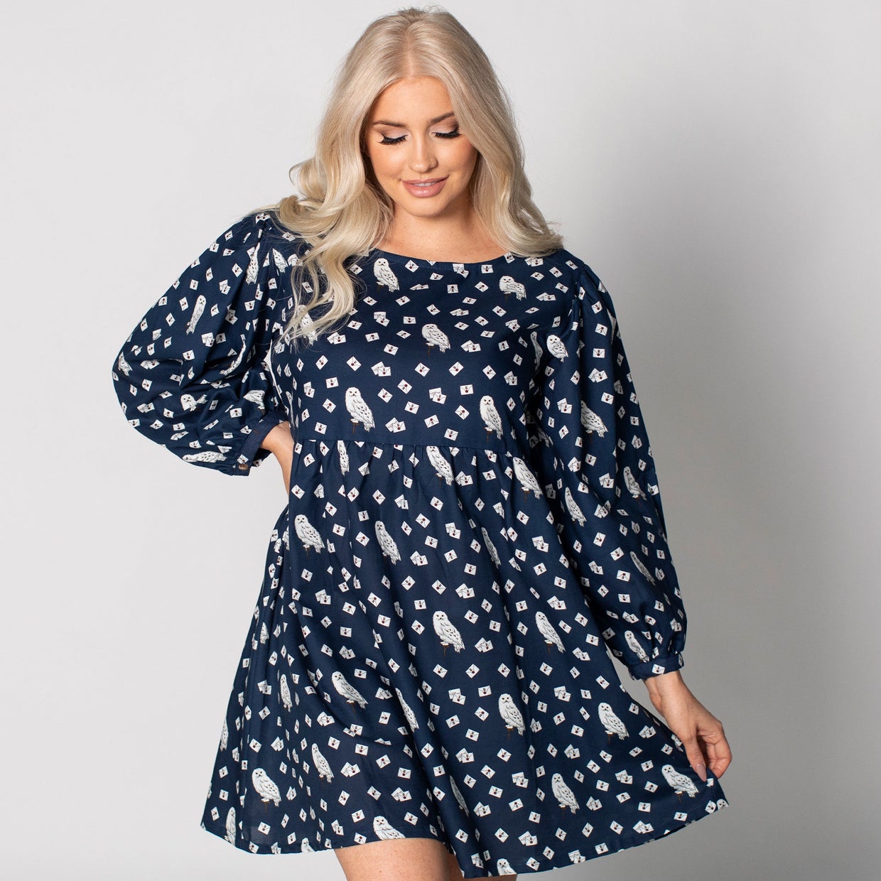 Harry Potter Hedwig Puffy Sleeve Dress - Cakeworthy