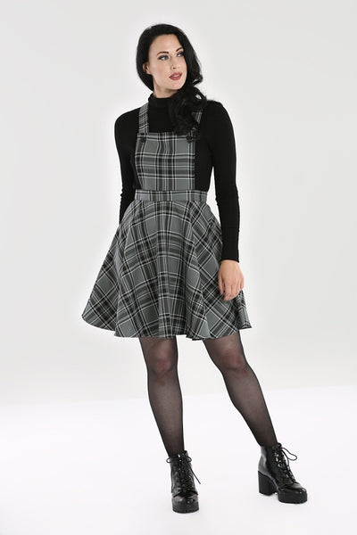 Grey check best sale pinafore