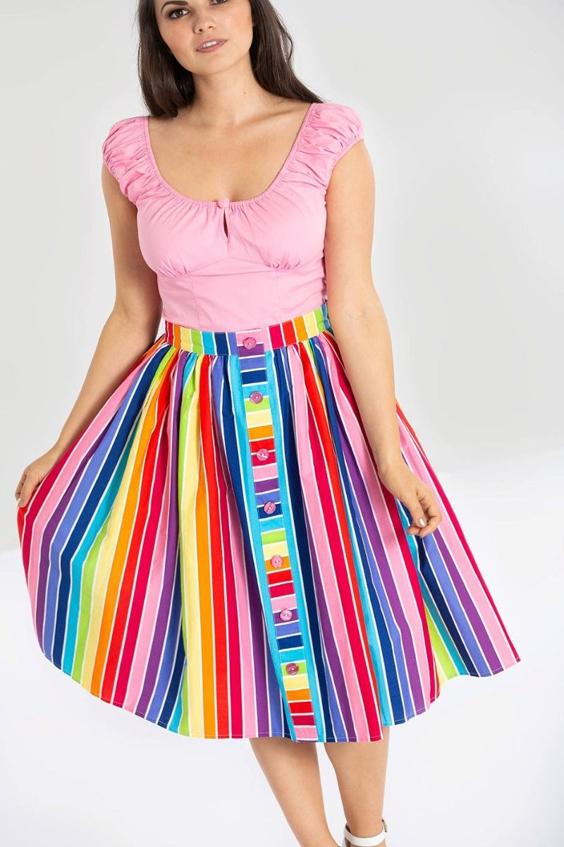 Over The Rainbow 50's Skirt - Hell Bunny