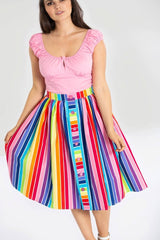 Over The Rainbow 50's Skirt - Hell Bunny