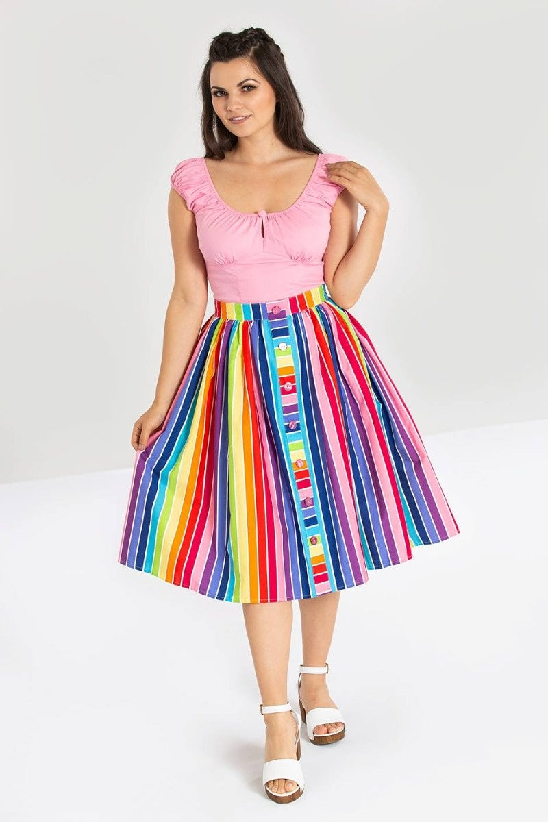 Over The Rainbow 50's Skirt - Hell Bunny