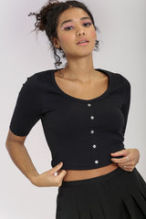 Black Jennifer Top - Hell Bunny