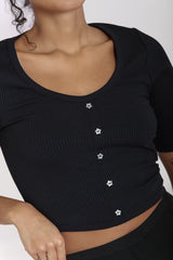 Black Jennifer Top - Hell Bunny