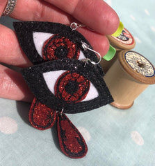 Vampire Eye Glitter Earrings - Bumblebee Design Treasures