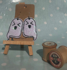 Cheeky Ghost Glitter Earrings - Bumblebee Design Treasures (Last Available)