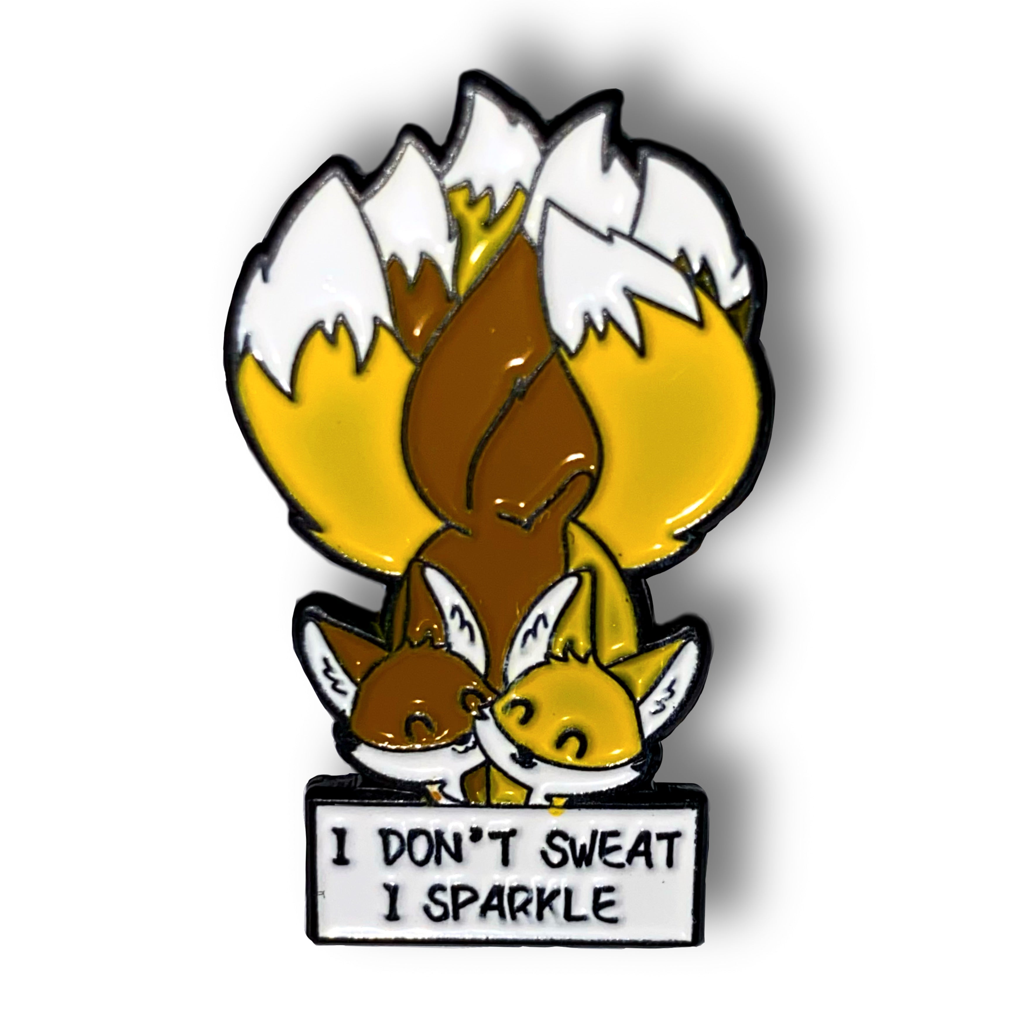 Sparkle Foxes Enamel Pin Badge
