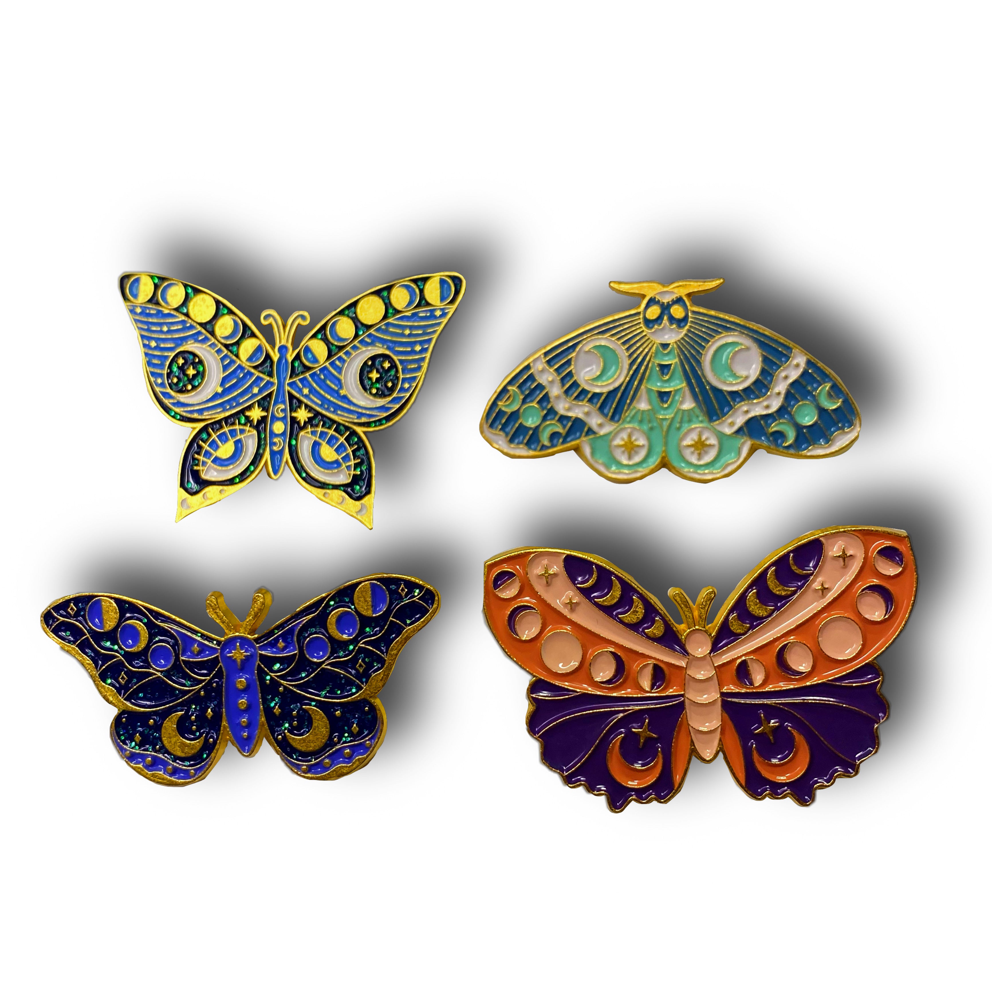Celestial Butterflies Enamel Pin Badges