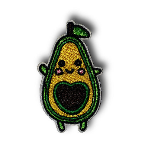 Heart Avocado Iron On Patch