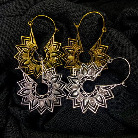 Geometric Mandala Indian Earrings