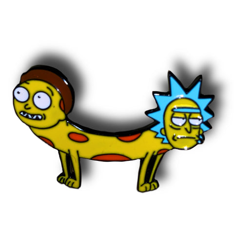Cat Dog Rick and Morty Enamel Pin Badge