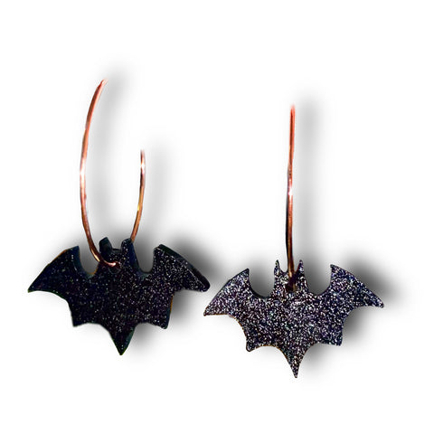 Hooped Bat Acrylic Earrings