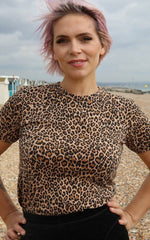 Natural Leopard Print T-Shirt - Run & Fly