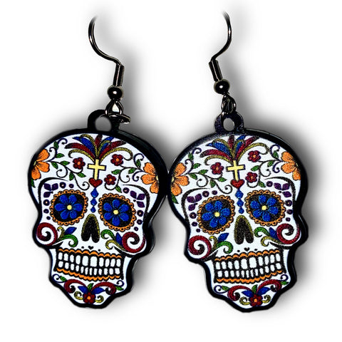 Sugar Skull Acrylic Earrings