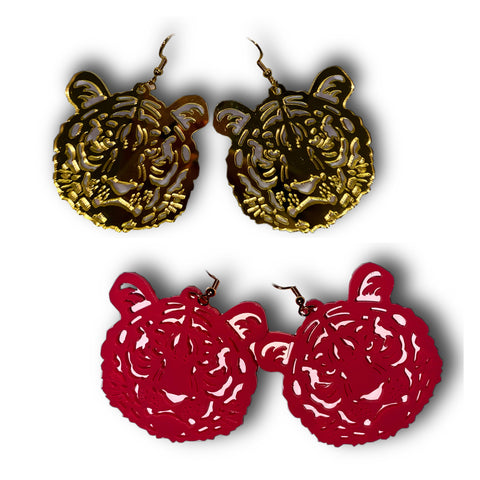 Tiger Acrylic Earrings