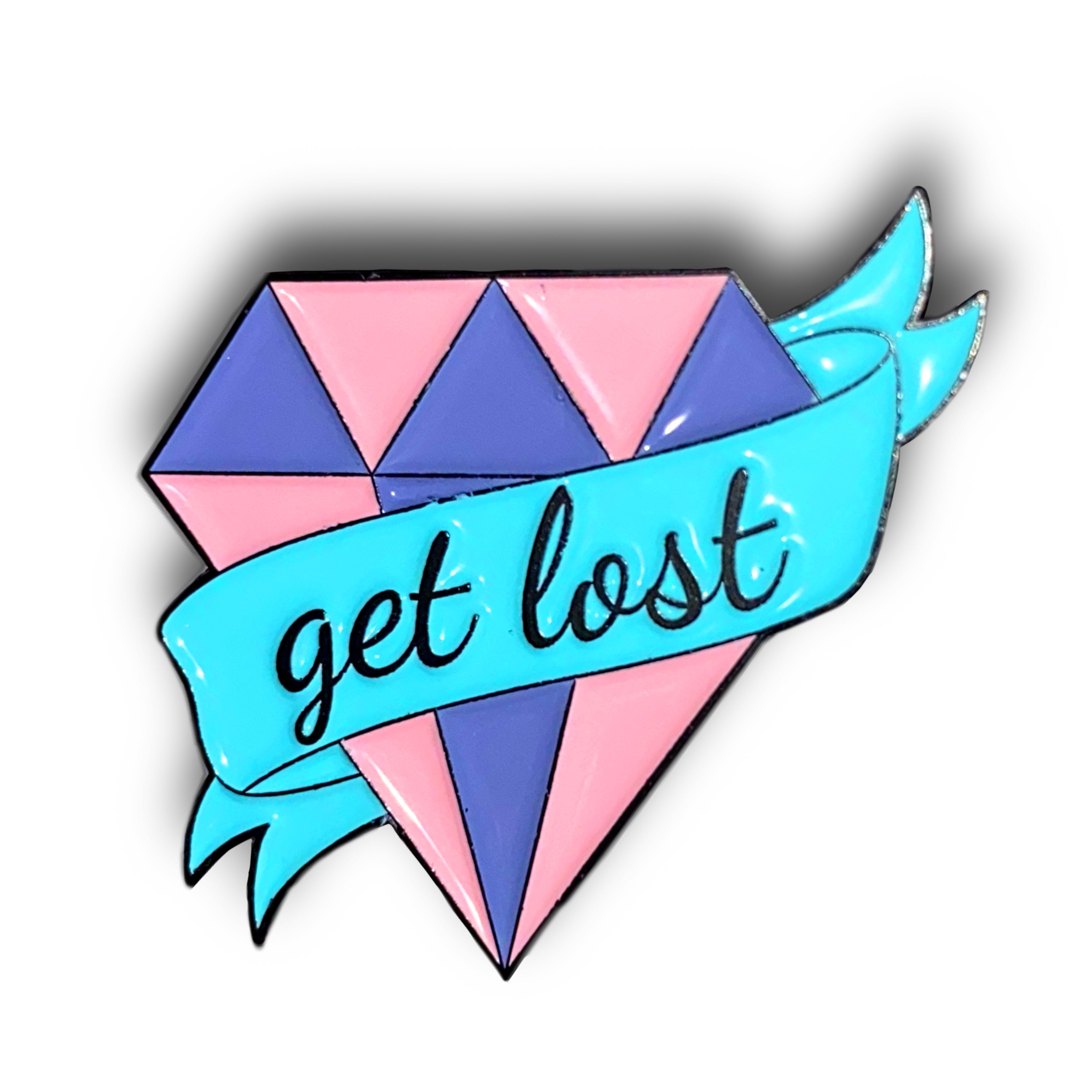 Get Lost Diamond Enamel Pin Badge