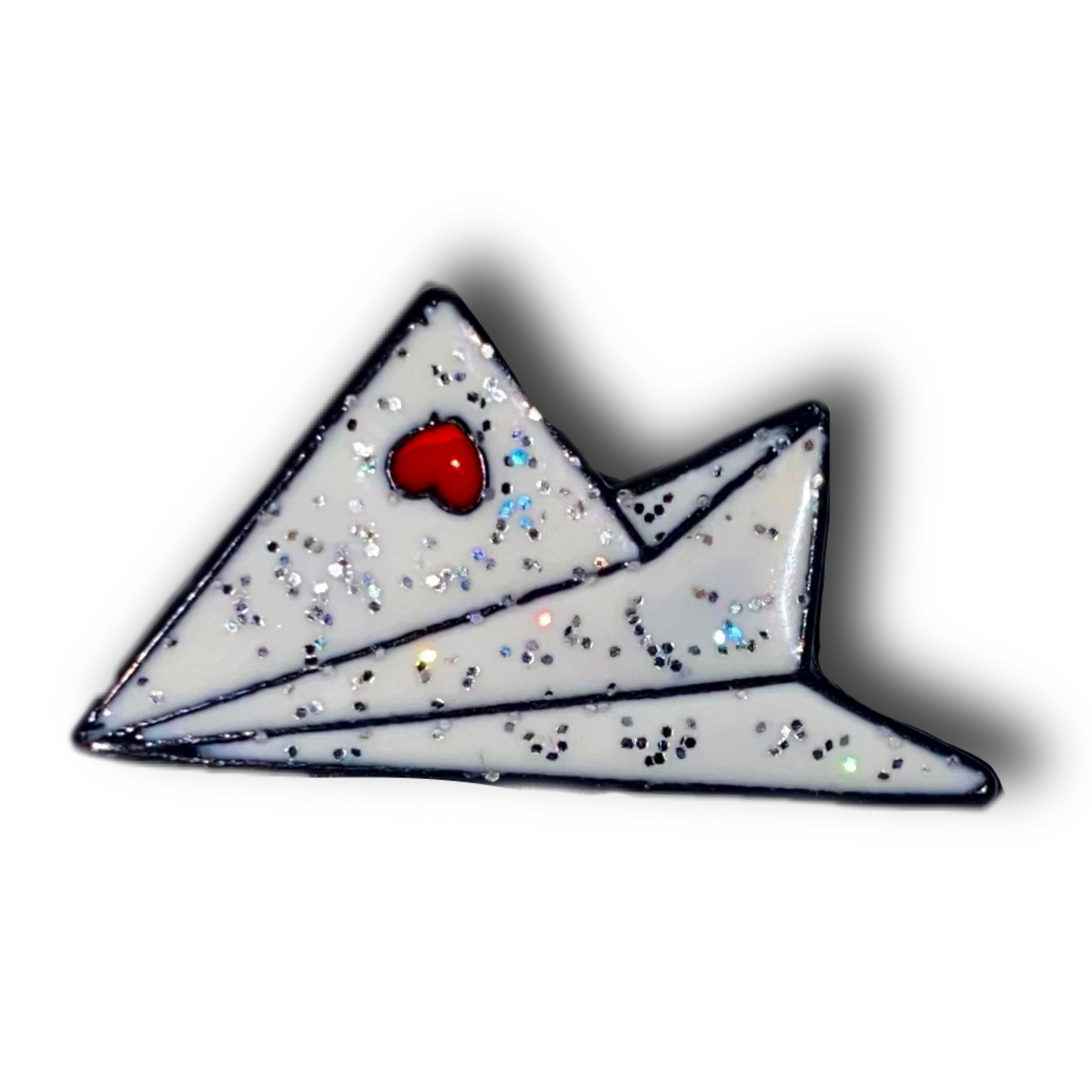Love Plane Enamel Pin Badge