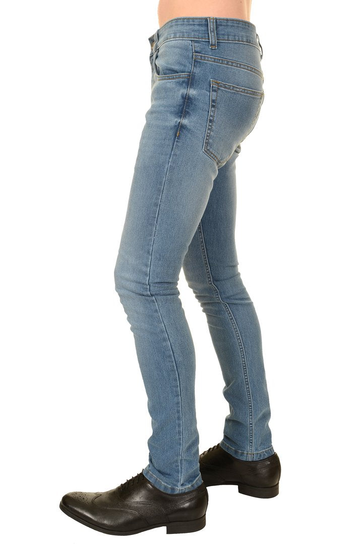 Distress Skinny Fit Jeans - Run & Fly