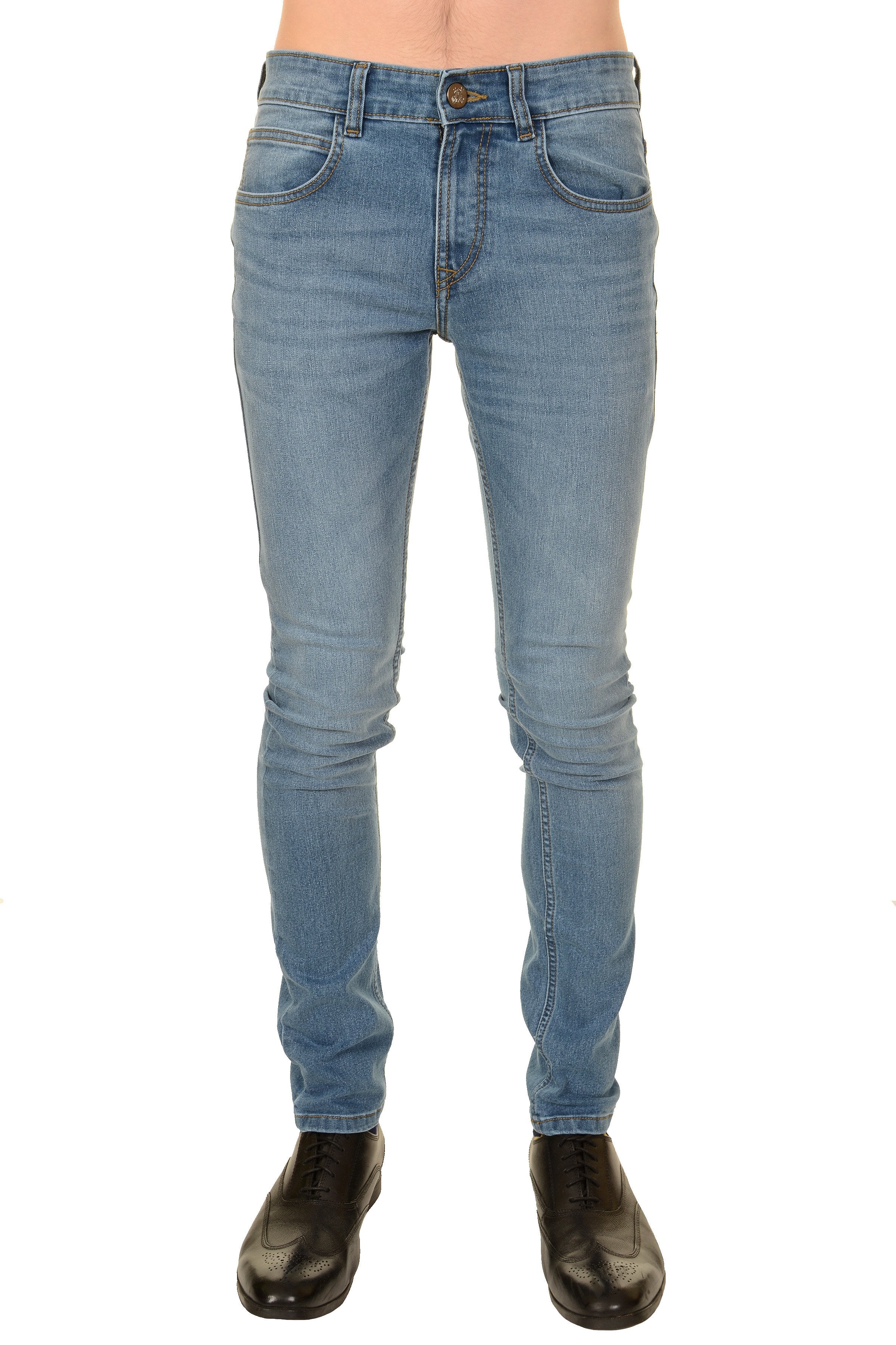 Distress Skinny Fit Jeans - Run & Fly