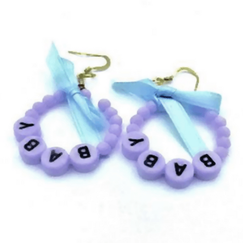 Harajuku Style 'Baby' Hoop Earrings