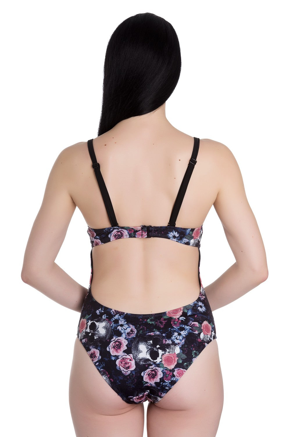 Morgan Skull & Roses Swimsuit - Hell Bunny
