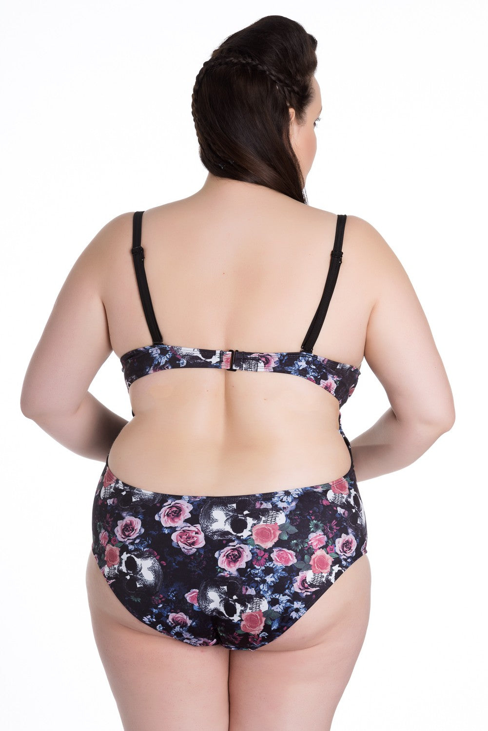 Morgan Skull & Roses Swimsuit - Hell Bunny