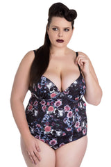Morgan Skull & Roses Swimsuit - Hell Bunny