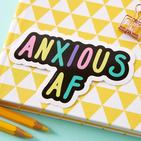 Anxious AF Large Vinyl Sticker - Punky Pins