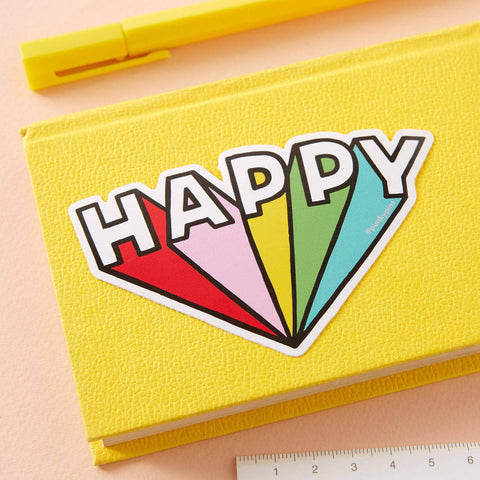 Happy Large Vinyl Sticker - Punky Pins