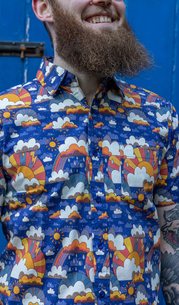 Rainy Days Short Sleeve Shirt - Run & Fly