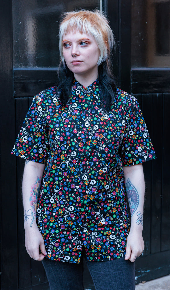 Halloween Boogie Bones Short Sleeve Shirt - Run & Fly