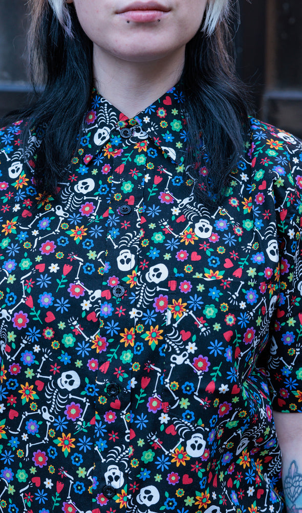 Halloween Boogie Bones Short Sleeve Shirt - Run & Fly
