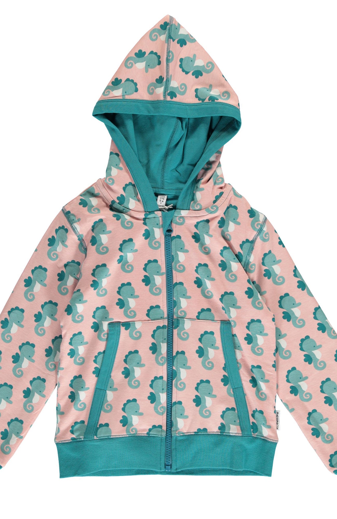 Children's Seahorse Zip Hoodie - Maxomorra (Last Available)