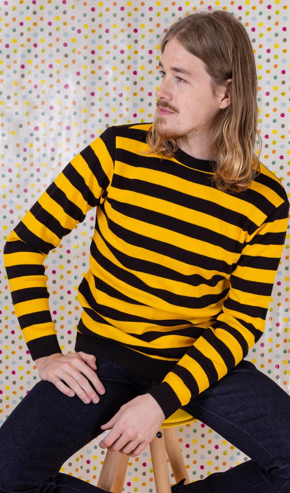 Yellow and Black Striped Jumper - Run & Fly
