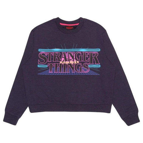Stranger Things Retro Logo Women's Cropped Sweater