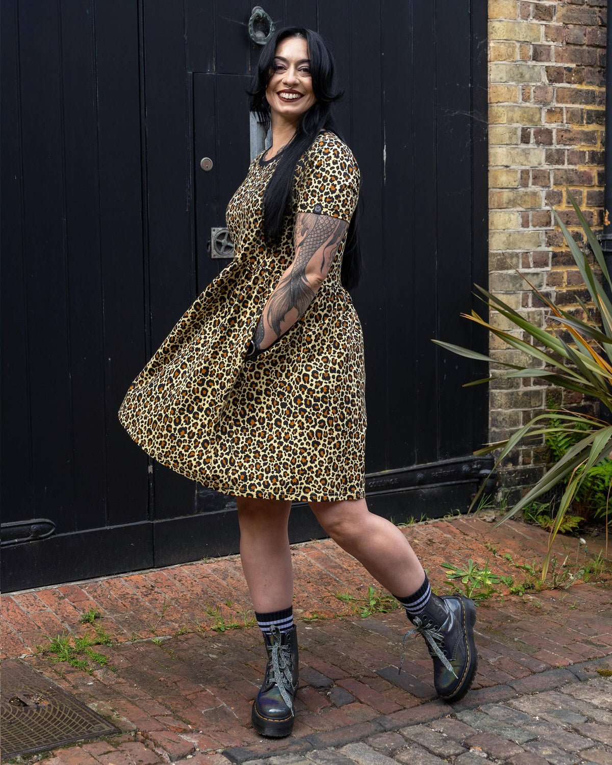 Classic Leopard Stretch Smock Dress - Rebel Romance