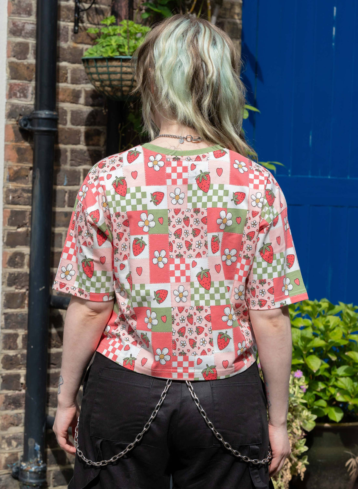 Strawberry Picnic Cropped Boxy Tee - Rebel Romance