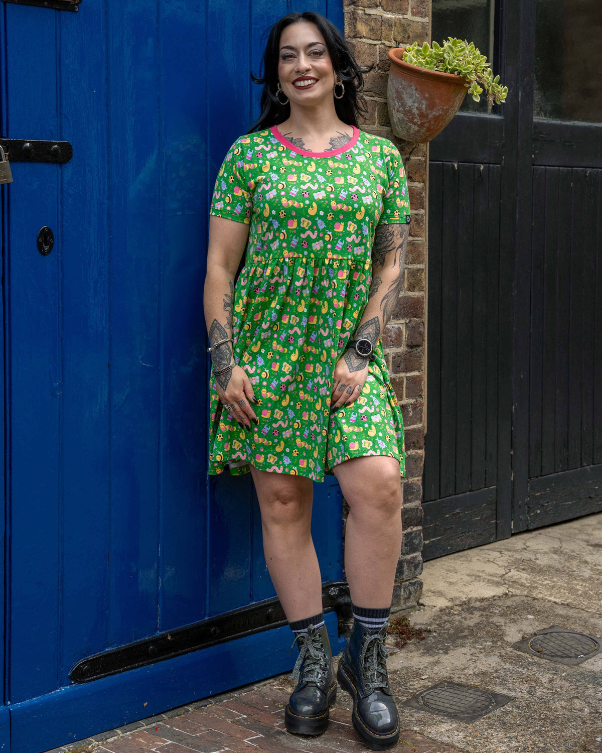 Rebel Romance x Dipstick Store Bugs Stretch Smock Dress