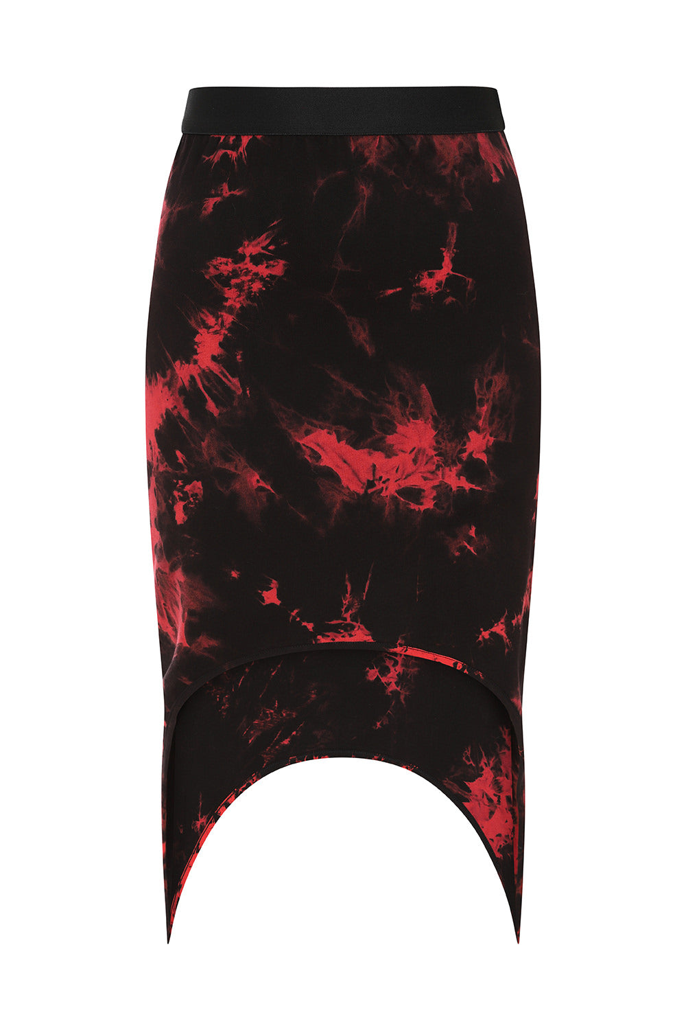 Black and Red Tie-Die Skirt - Banned