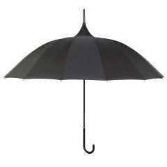 Oriental Black Ornate Pagoda Umbrella