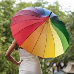 Oriental Rainbow Ornate Pagoda Umbrella
