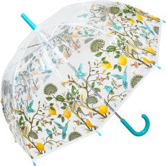 Floral Lemon Tree Clear Dome Umbrella