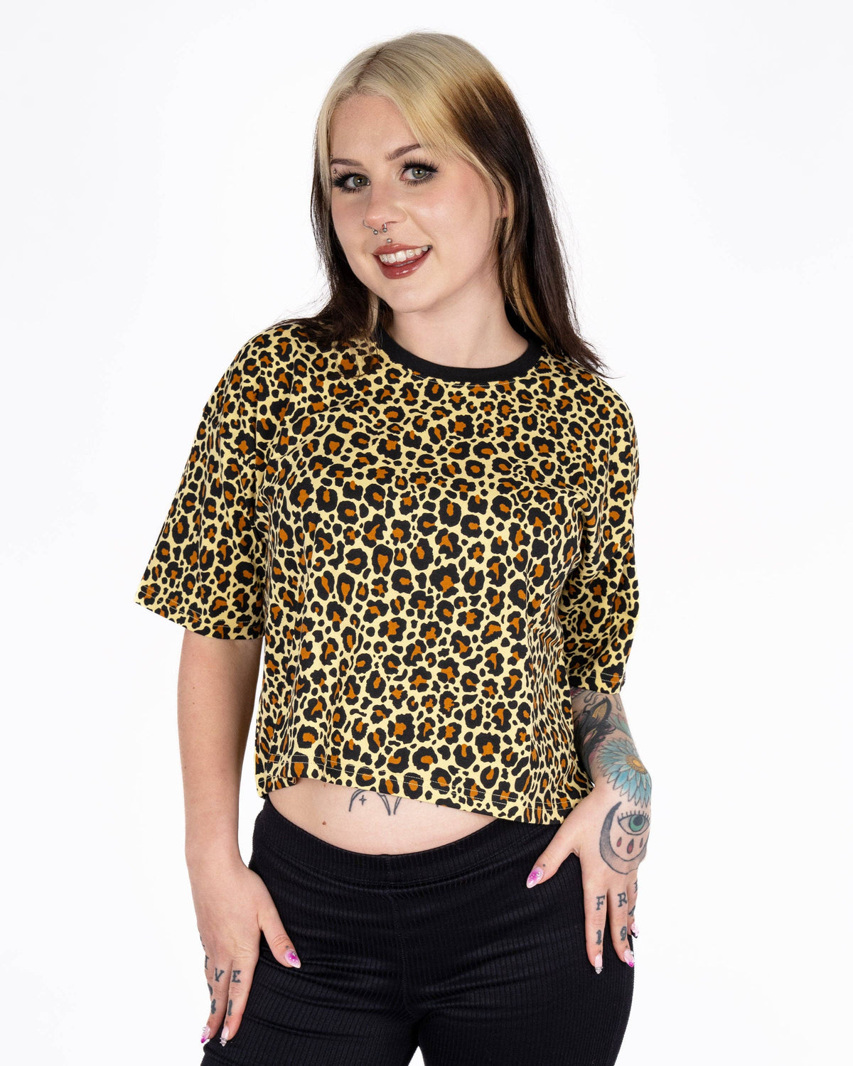 Rebel Romance Classic Leopard Cropped Boxy Tee