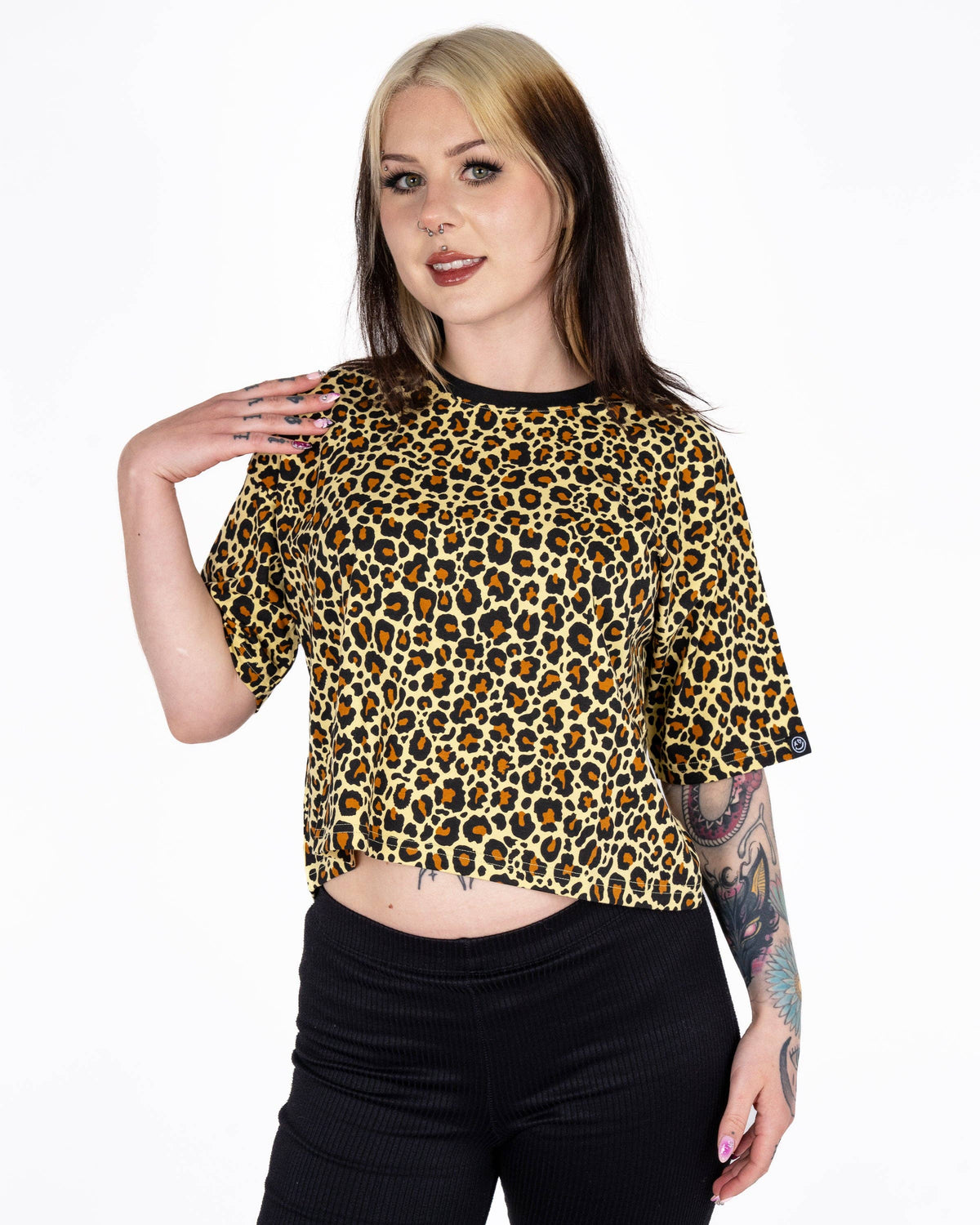 Rebel Romance Classic Leopard Cropped Boxy Tee