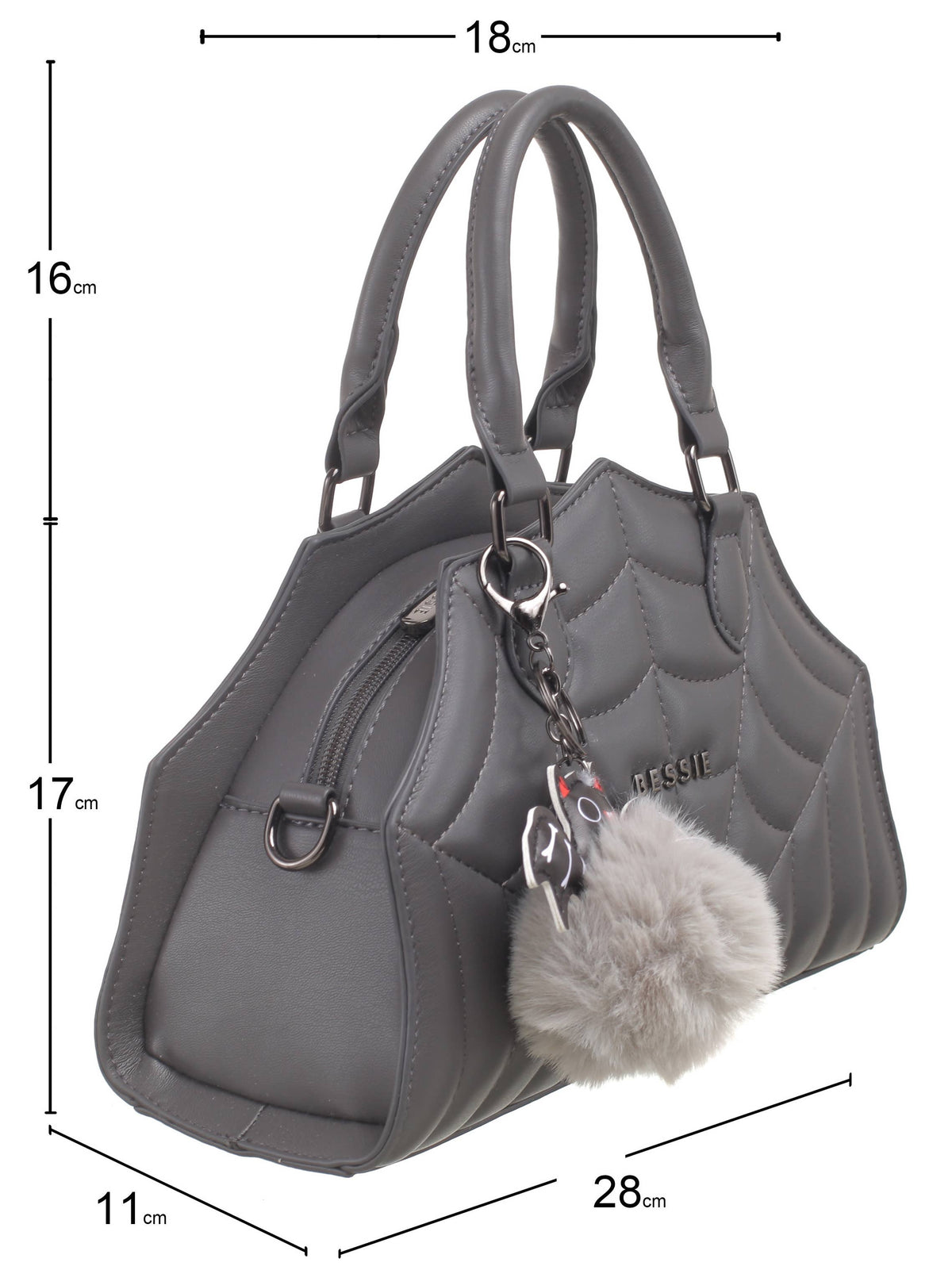 Spiderweb Quilted Bag with Bat Friend