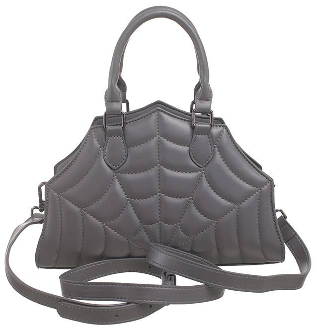 Spiderweb Quilted Bag with Bat Friend